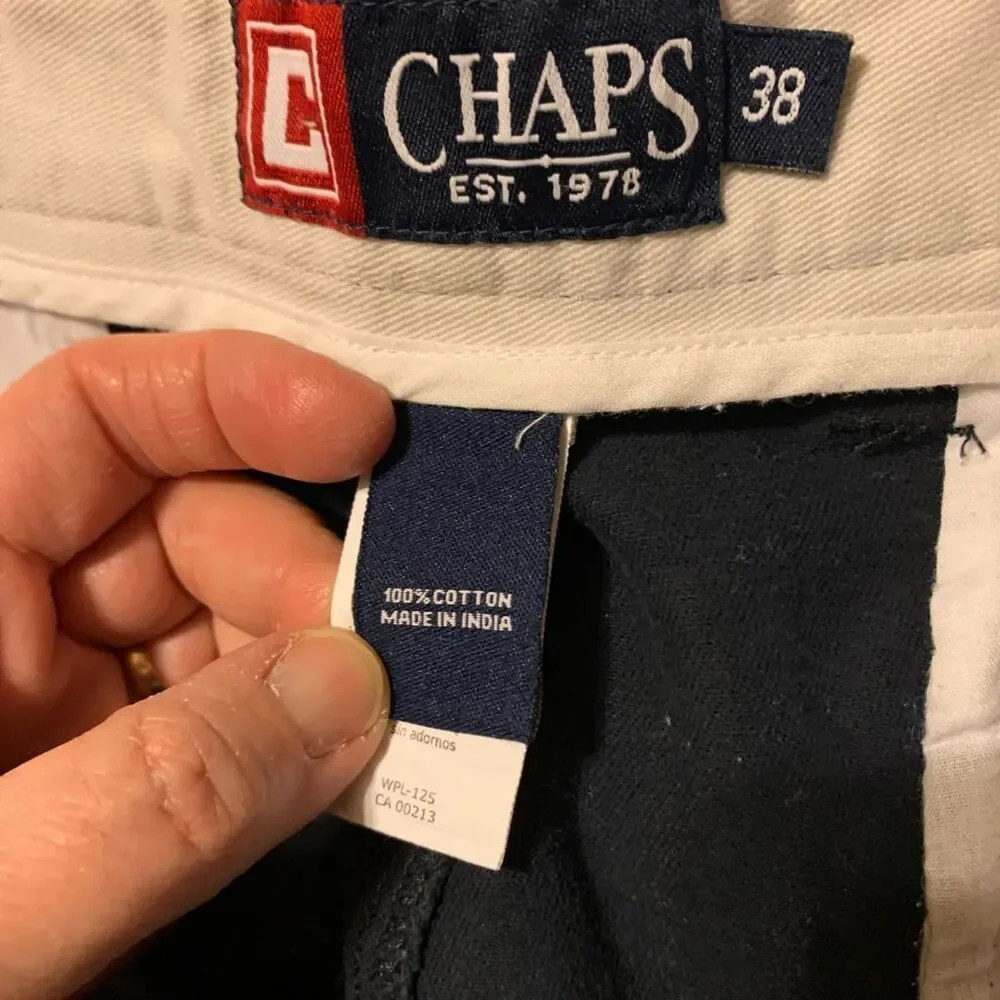 Chaps Size 38 Blue Chino Shorts